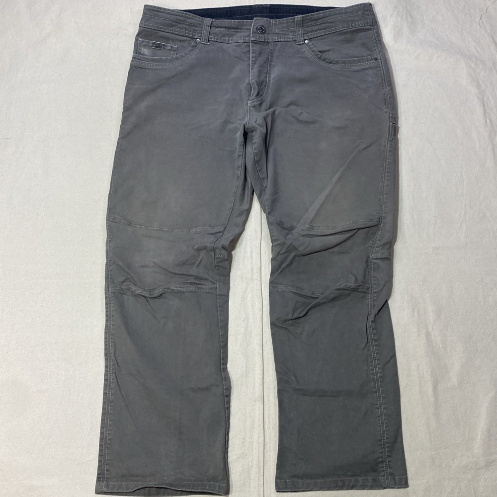 Kuhl Outkast Pants Mens 40x27 Gray Vintage Patina Dye Cotton Outdoor Hiking